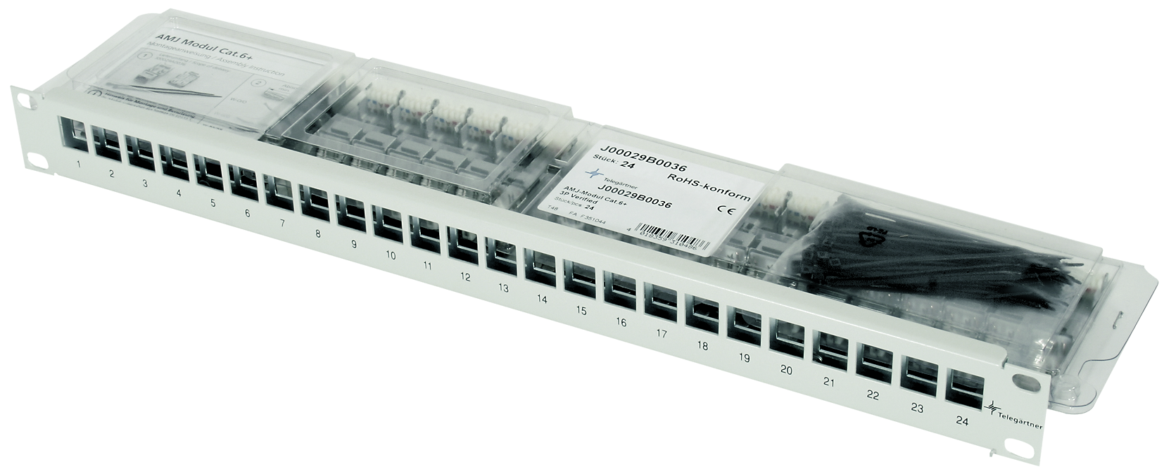 TELEGÄRTNER 100007011 (J02023A0035) Modulový nosič AMJ 19 TELEGÄRTNER 100007011 (J02023A0035) Modulový nosič AMJ 19